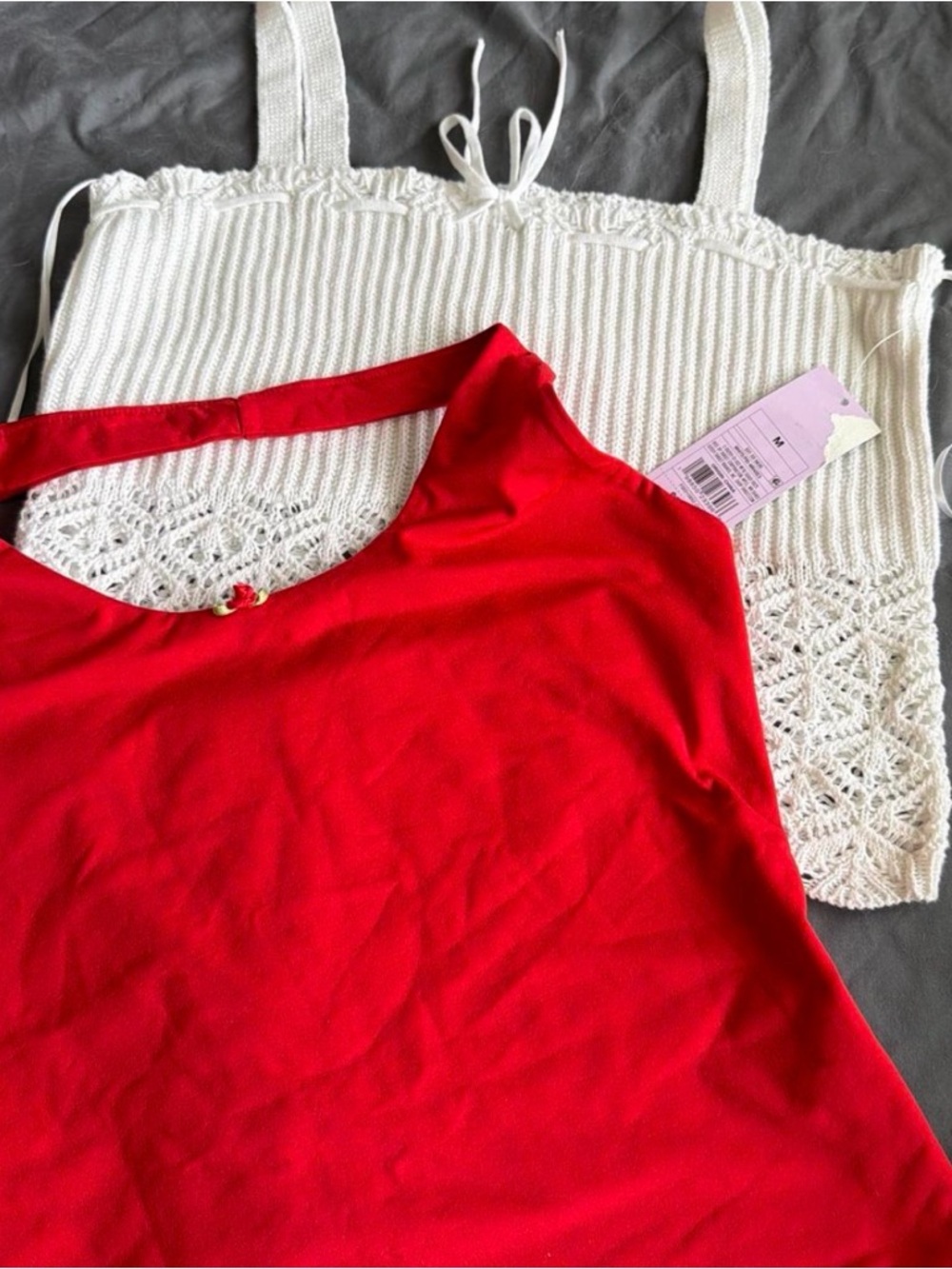 wild fable Red and White Double Pack Camisoles